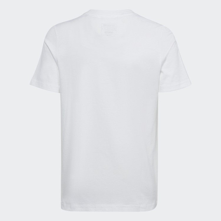 Adidas Essentials Camiseta De Algodão Com Logo Grande Branca