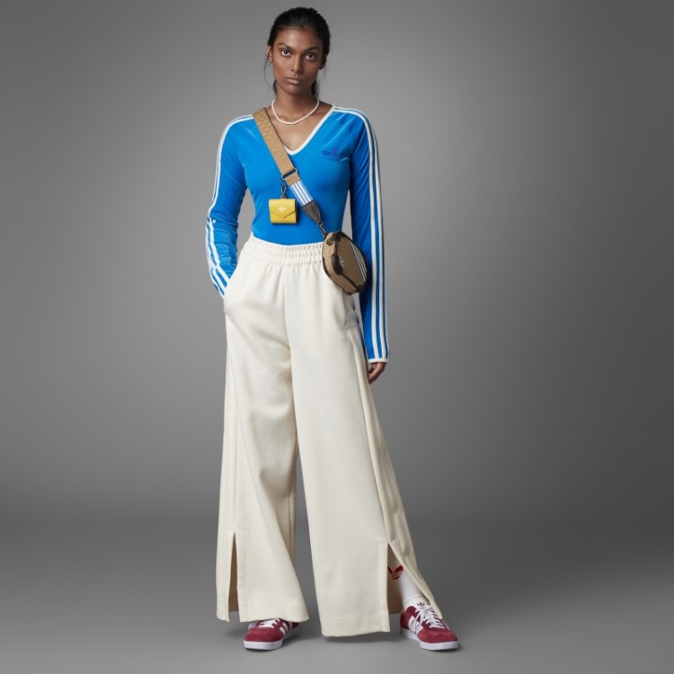 Body Adicolor Heritage Now Manga Longa Blue Bird Adidas
