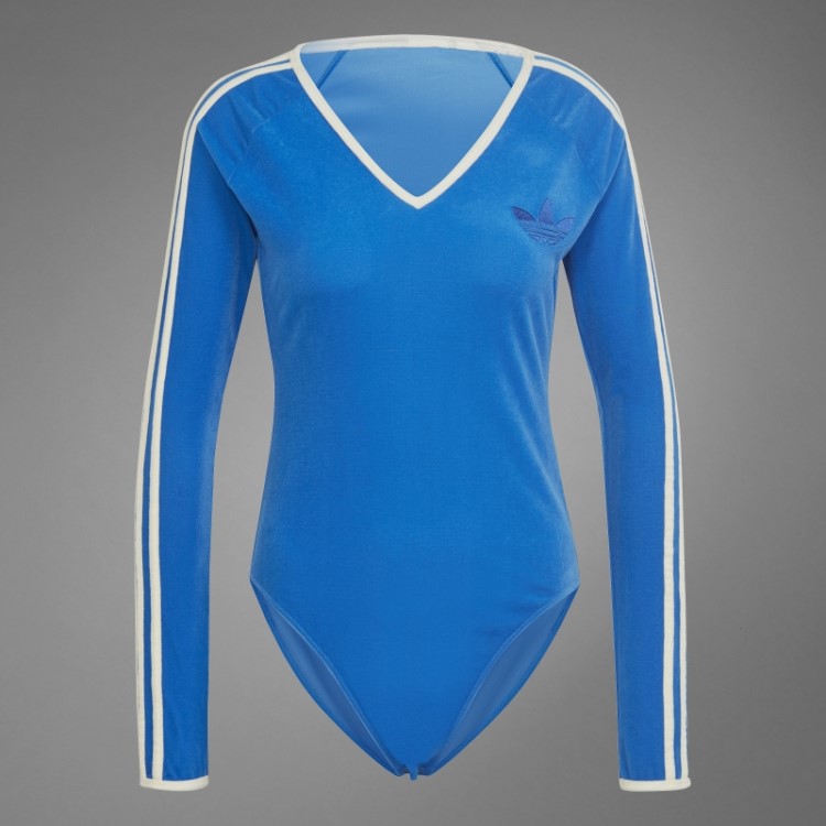 Body Adicolor Heritage Now Manga Longa Blue Bird Adidas