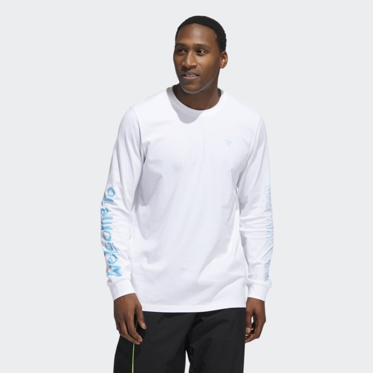 Camiseta Branca Com Gráfico Adidas Trae