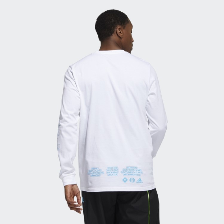 Camiseta Branca Com Gráfico Adidas Trae