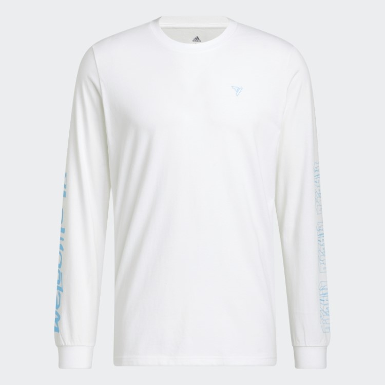 Camiseta Branca Com Gráfico Trae Adidas