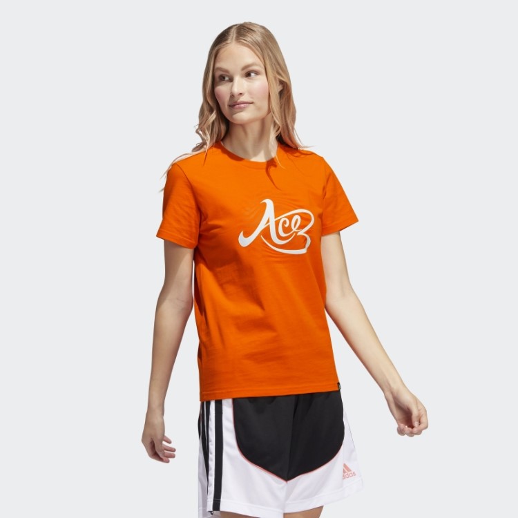 Camiseta Laranja Ace Fdtn Da Adidas