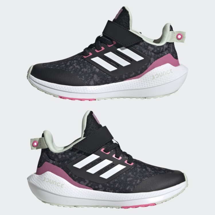 Eq21 2.0 Bounce Esporte Renda Elástica Com Top Strap Sapatos Adidas Preto