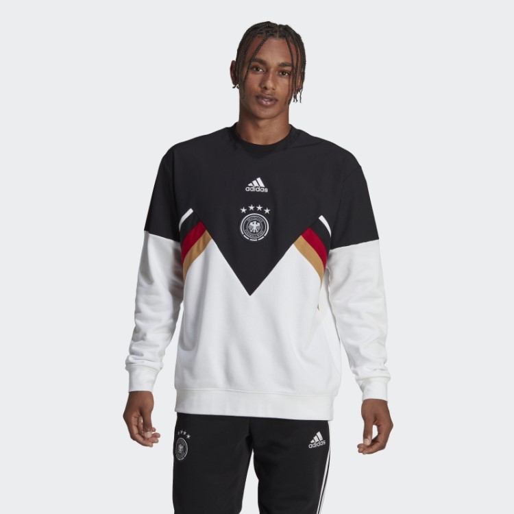 Moletom Alemanha Icon Crew Preto Adidas