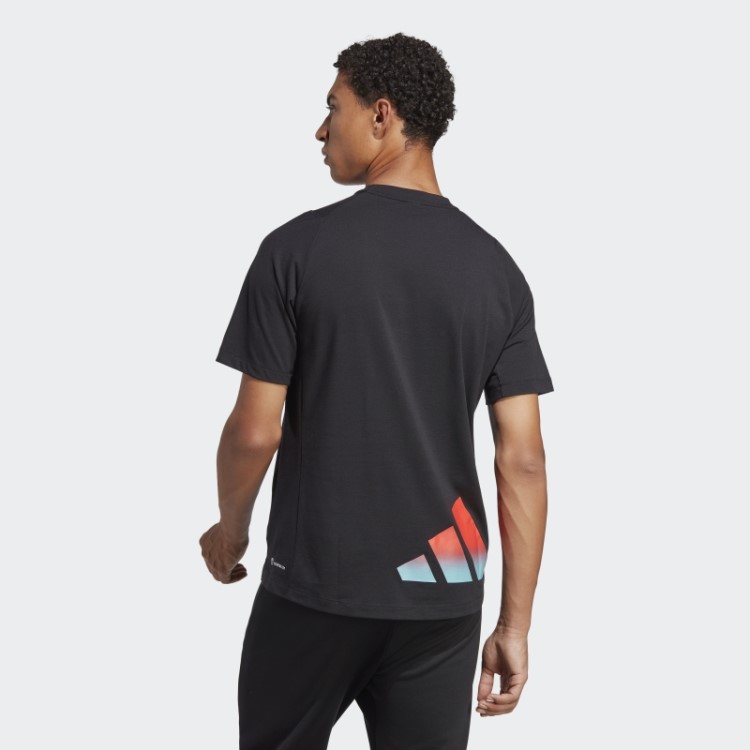 Camiseta De Treino Com Logo De 3 Barras Black Train Icons Adidas