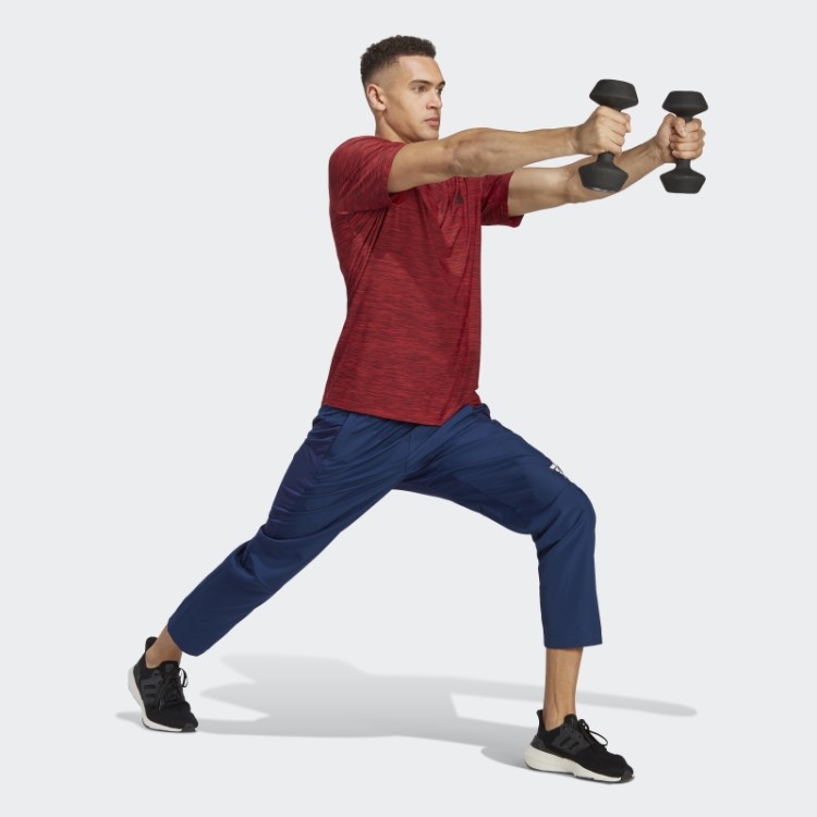 Calça De Treino Adidas Azul Escuro Aeroready Projetada Para Movimento