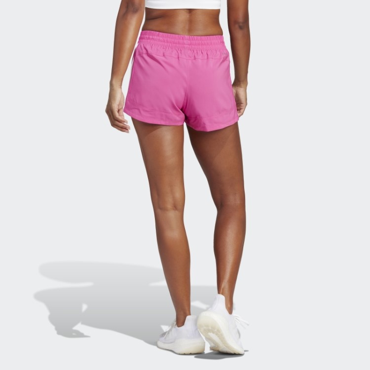 Short Com As Três Listras Fúcsia Adidas Pacer