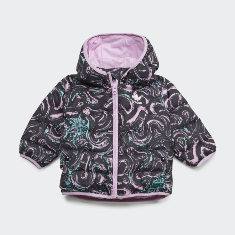 Jaqueta Adidas Preta Com Estampa Allover E Capuz