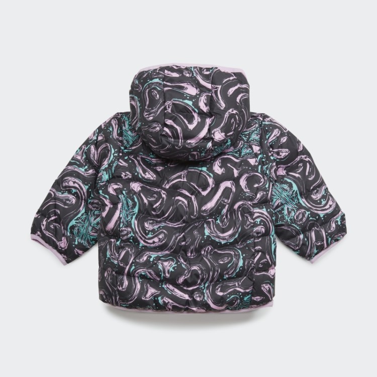Jaqueta Adidas Preta Com Estampa Allover E Capuz