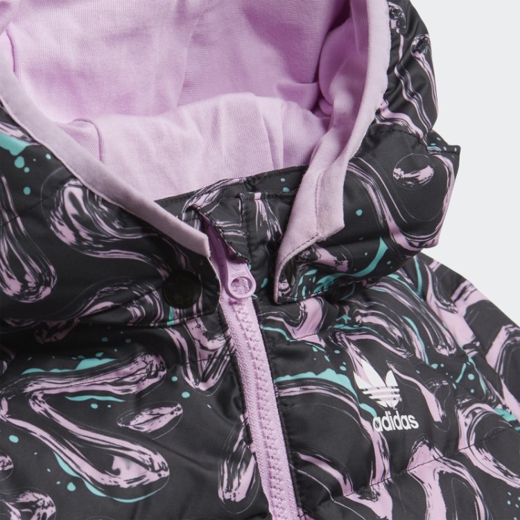 Jaqueta Adidas Preta Com Estampa Allover E Capuz