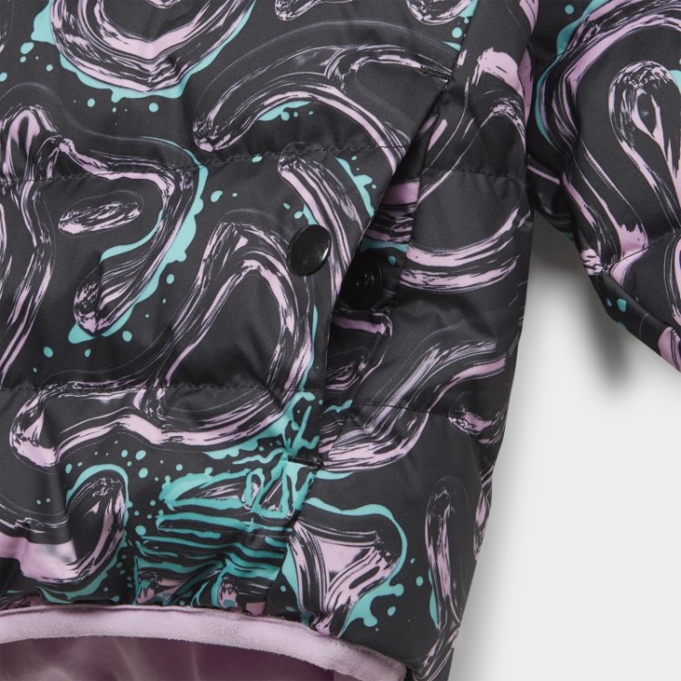 Jaqueta Adidas Preta Com Estampa Allover E Capuz