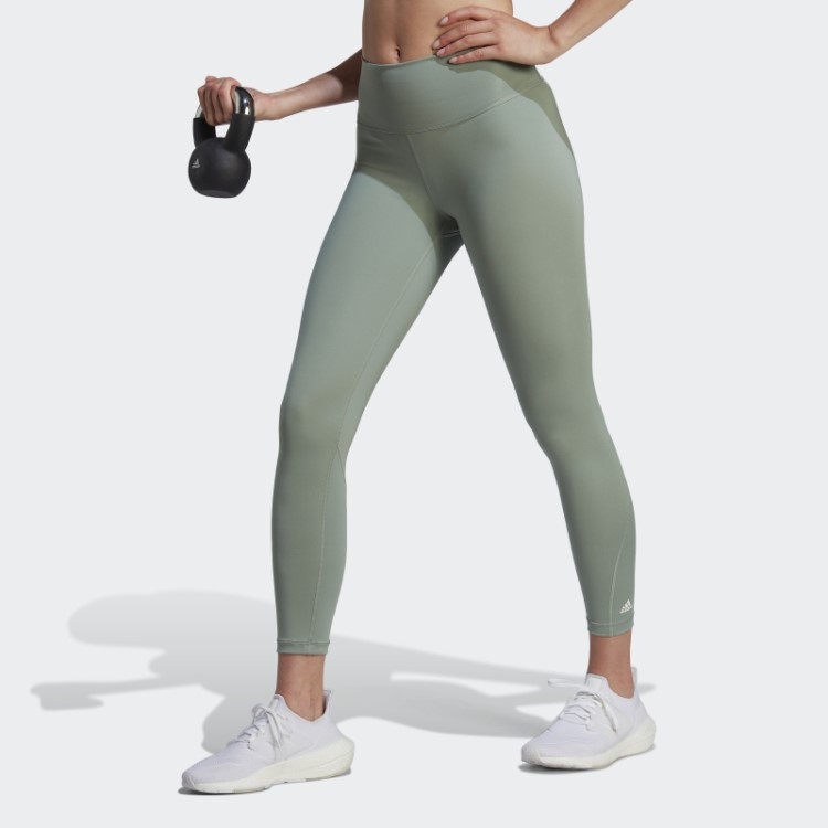 Legging Optime Training 7/8 Verde Prata Adidas