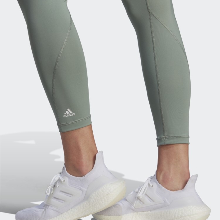 Legging Optime Training 7/8 Verde Prata Adidas