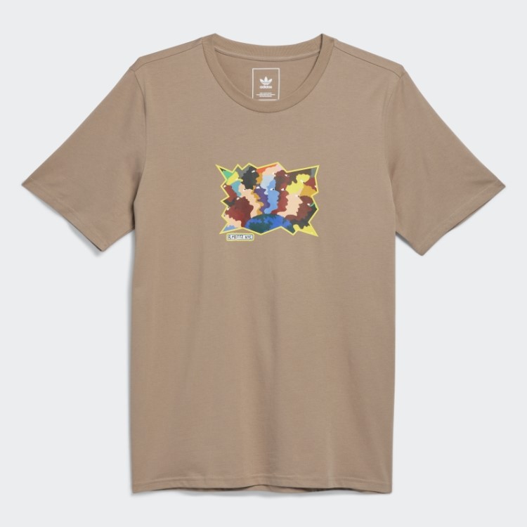 Camiseta Manga Curta Mettz World Peeps Marrom Giz Adidas