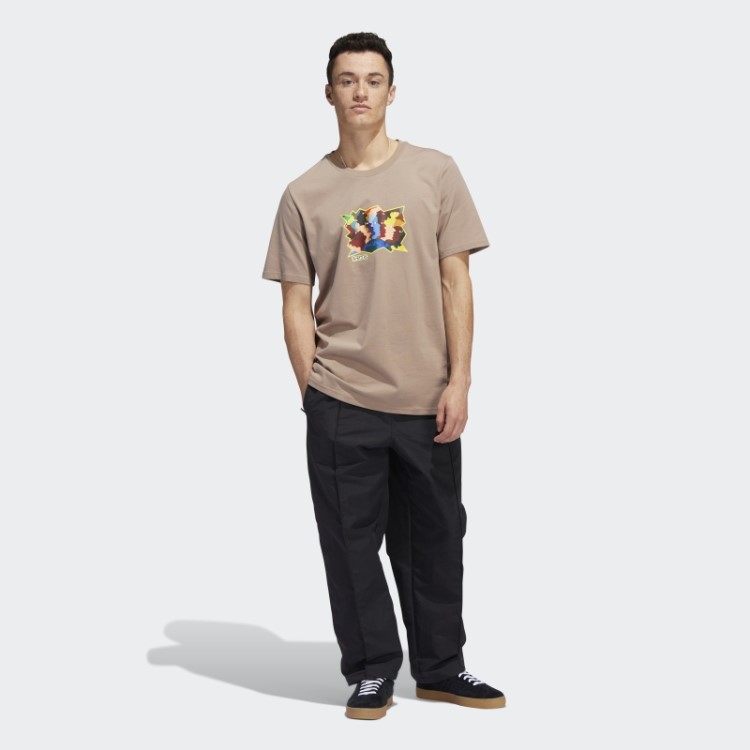 Camiseta Manga Curta Mettz World Peeps Marrom Giz Adidas