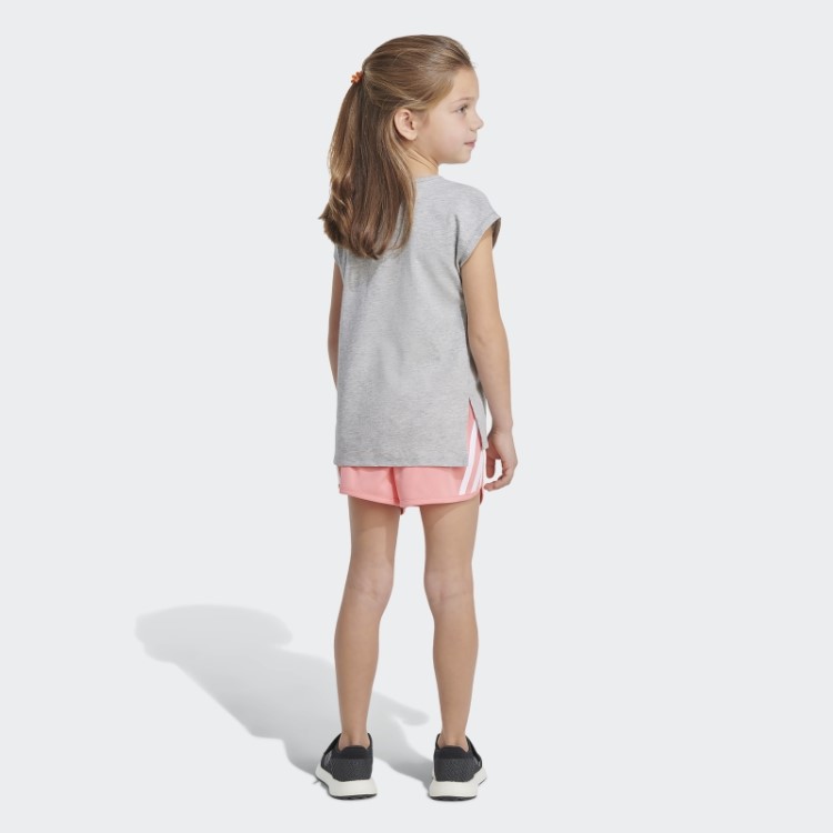 Conjunto De Camiseta E Short Cinza Médio Adidas