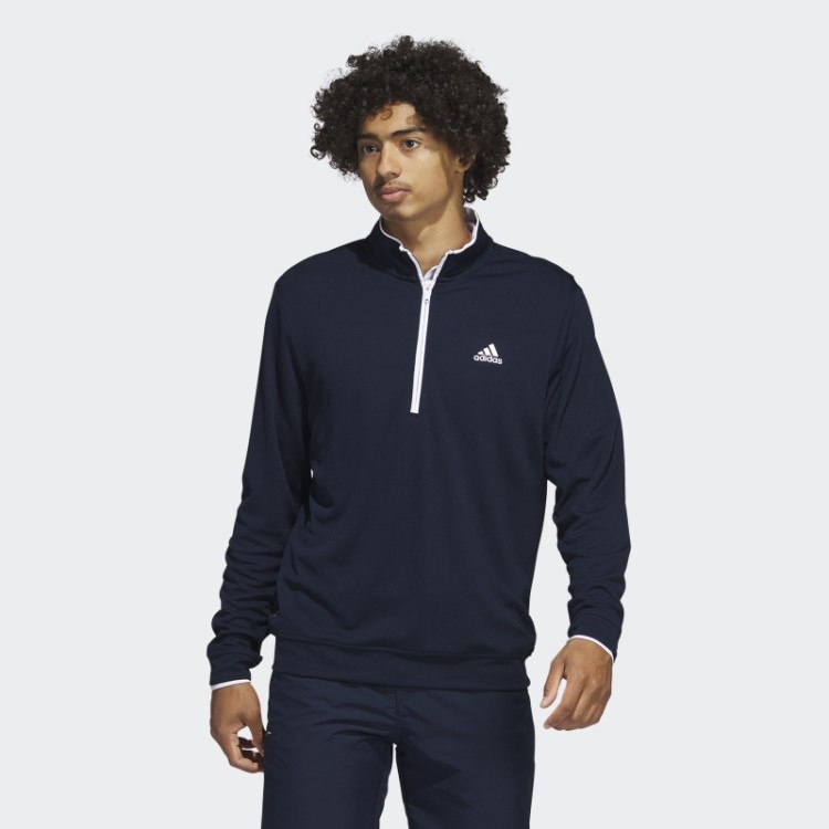 Adidas Moletom Azul Marinho Com Zíper