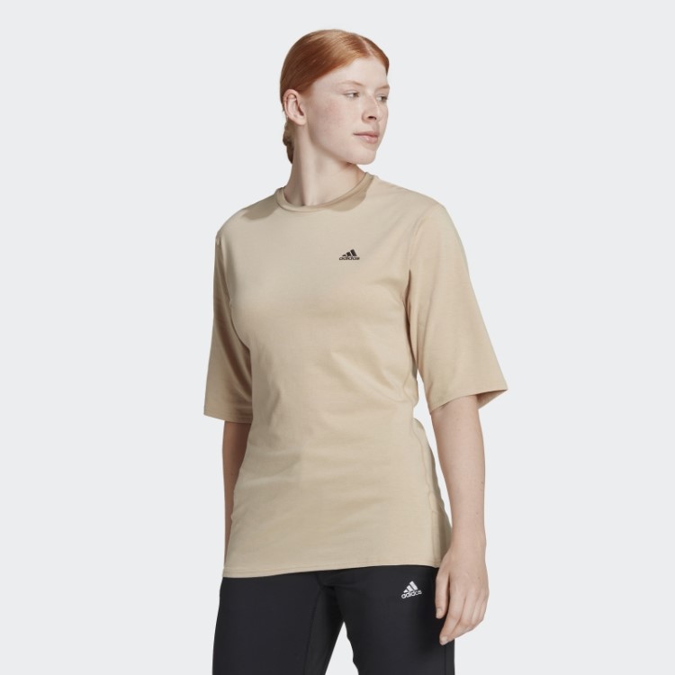 Adidas Run Icons Made With Nature Running Tee Bege
