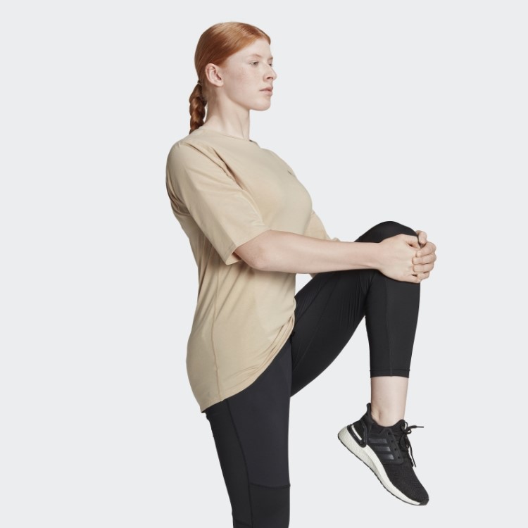 Adidas Run Icons Made With Nature Running Tee Bege