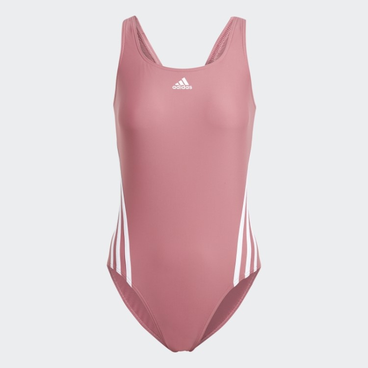 Moda De Maiô Rosa Adidas 3 Listras