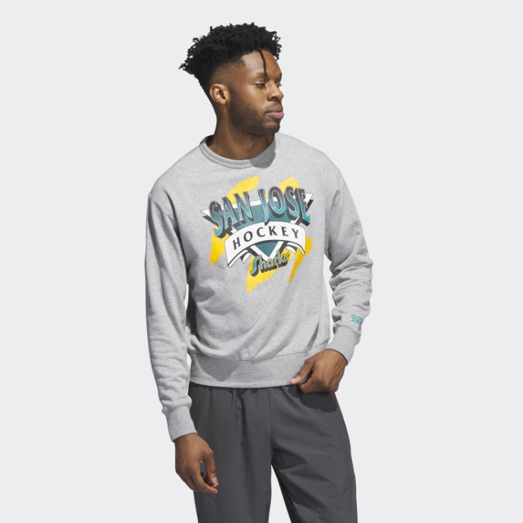 Moletom Vintage Crew Adidas Mid Grey Sharks