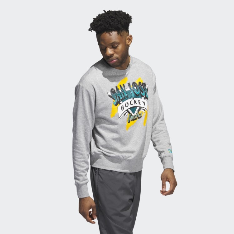 Moletom Vintage Crew Adidas Mid Grey Sharks