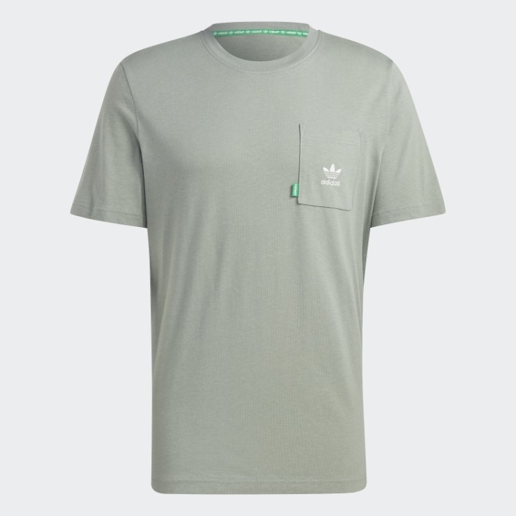 Essencial Verde Prateado+ Feito Com Cânhamo T-shirt Adidas