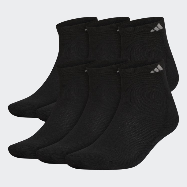 Meias De Corte Baixo Acolchoadas Atléticas 6 Pares Xl Preto Adidas