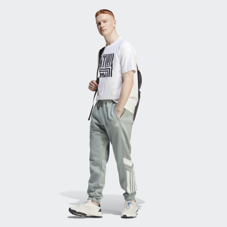 Calça De Moletom Adidas Rekive Verde Prata Quente