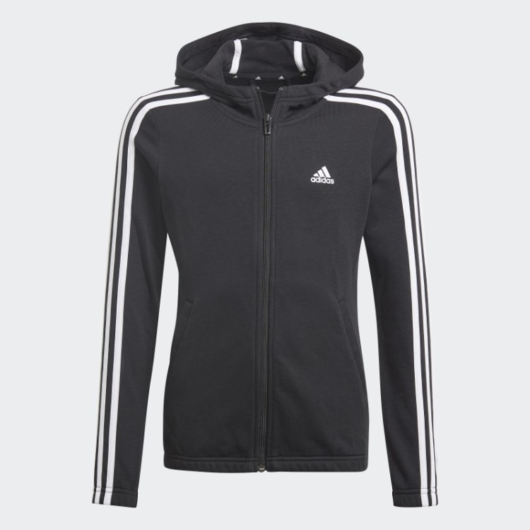 Moletom Com As Três Listras Preto Adidas Essentials