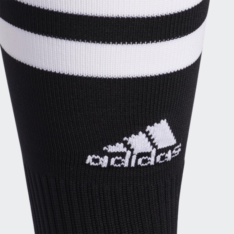 Meias Argolas Com As 3 Listras Pretas Adidas
