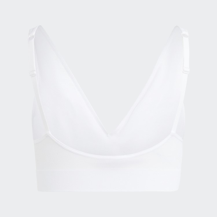Sutiã Moderno De Algodão Flexível Com Cano Baixo Nas Costas Adidas Branco
