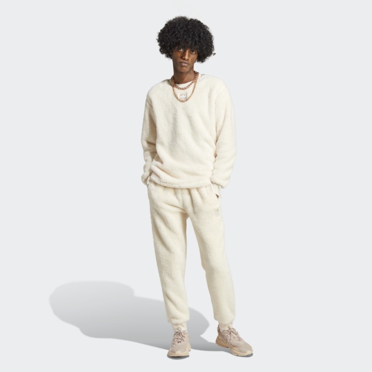 Essentials+ Calça De Moletom De Lã Fofa Branca Adidas