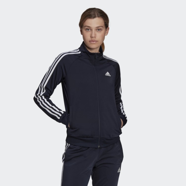 Jaqueta Adidas Ink Primegreen Essentials Warm-up Slim Com As Três Listras