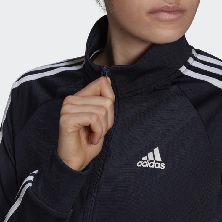 Jaqueta Adidas Ink Primegreen Essentials Warm-up Slim Com As Três Listras