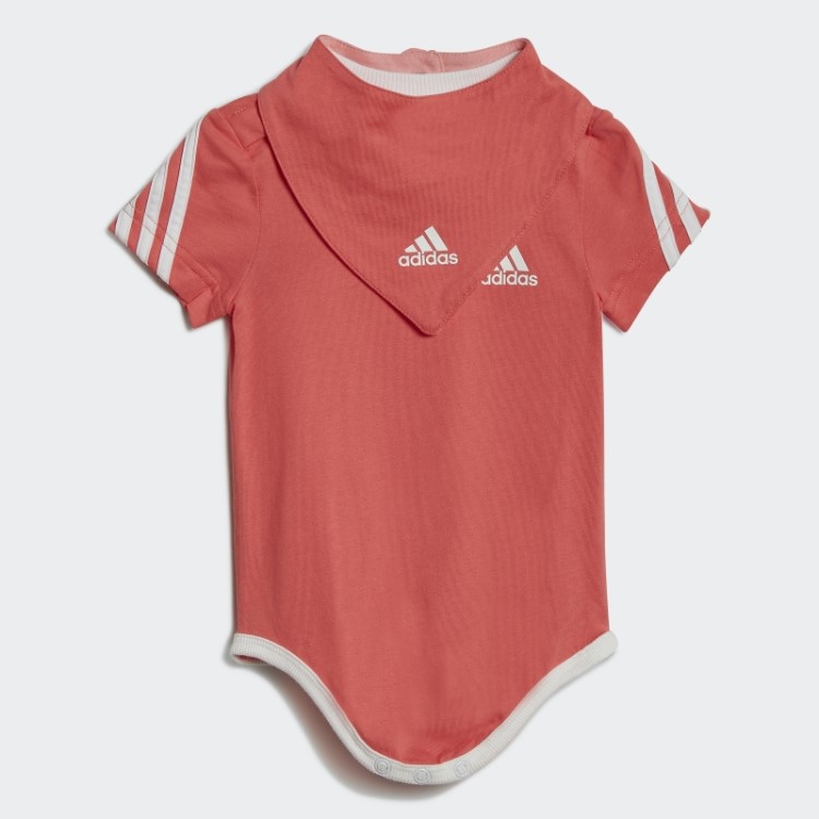 Macacão Adidas 3 Listras Com Babador Turbo