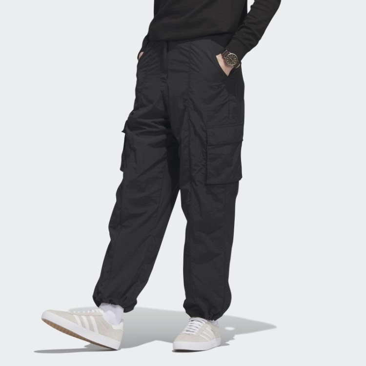 Parte De Baixo De Agasalho De Carga De Náilon Premium Essentials Preto Adidas