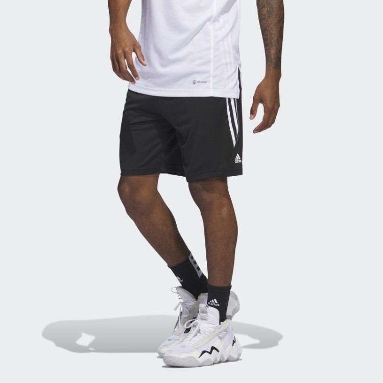 Shorts De Basquete Preto Adidas Legends 3 Listras Moda