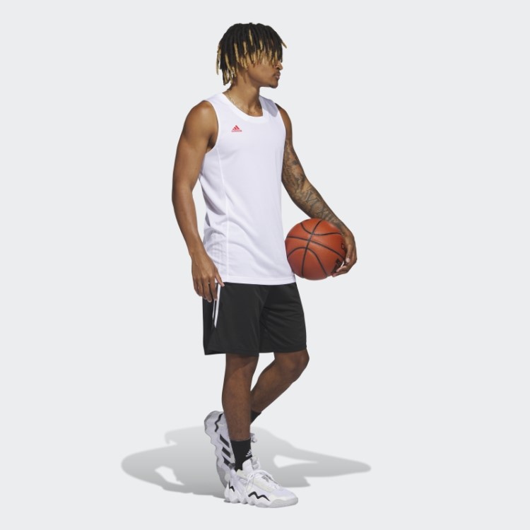 Shorts De Basquete Preto Adidas Legends 3 Listras Moda