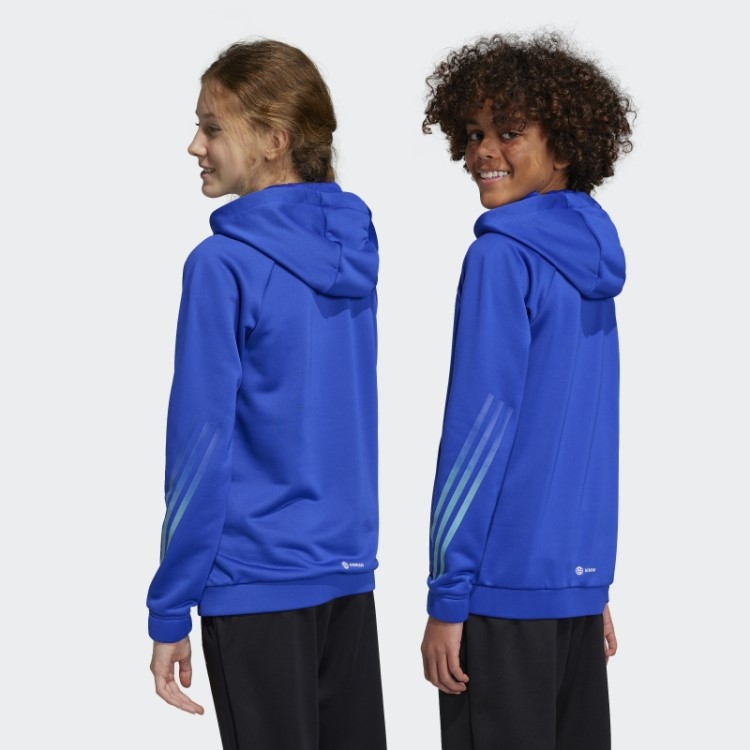 Moletom Azul Adidas Train Icons Aeroready Com As Três Listras