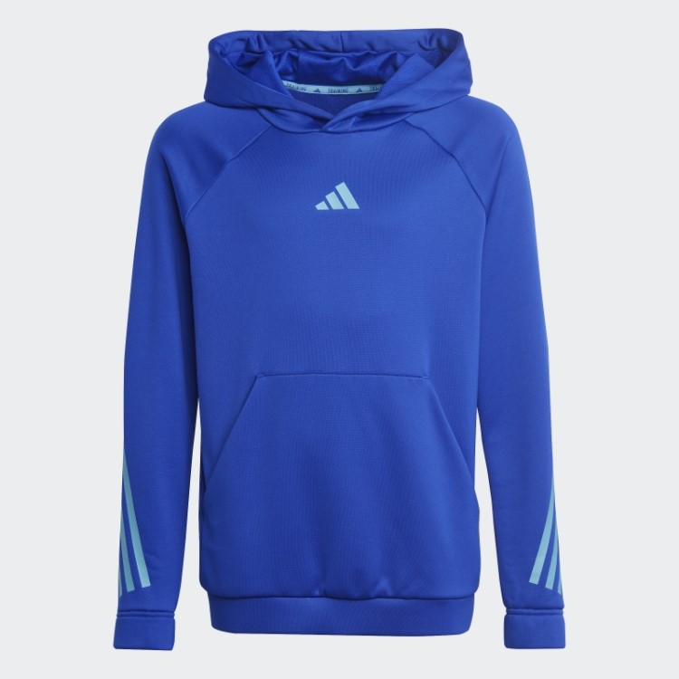 Moletom Azul Adidas Train Icons Aeroready Com As Três Listras