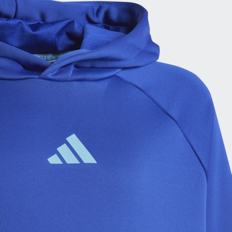 Moletom Azul Adidas Train Icons Aeroready Com As Três Listras