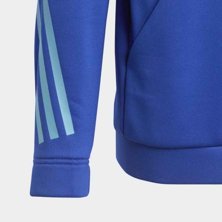 Moletom Azul Adidas Train Icons Aeroready Com As Três Listras
