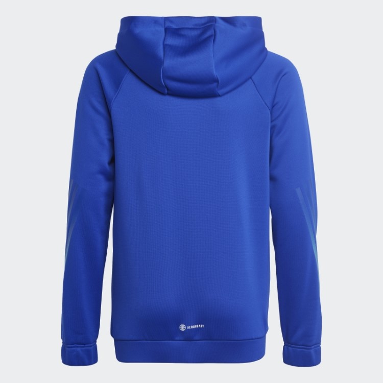 Moletom Com Capuz Adidas Blue Train Icons Aeroready Com As Três Listras