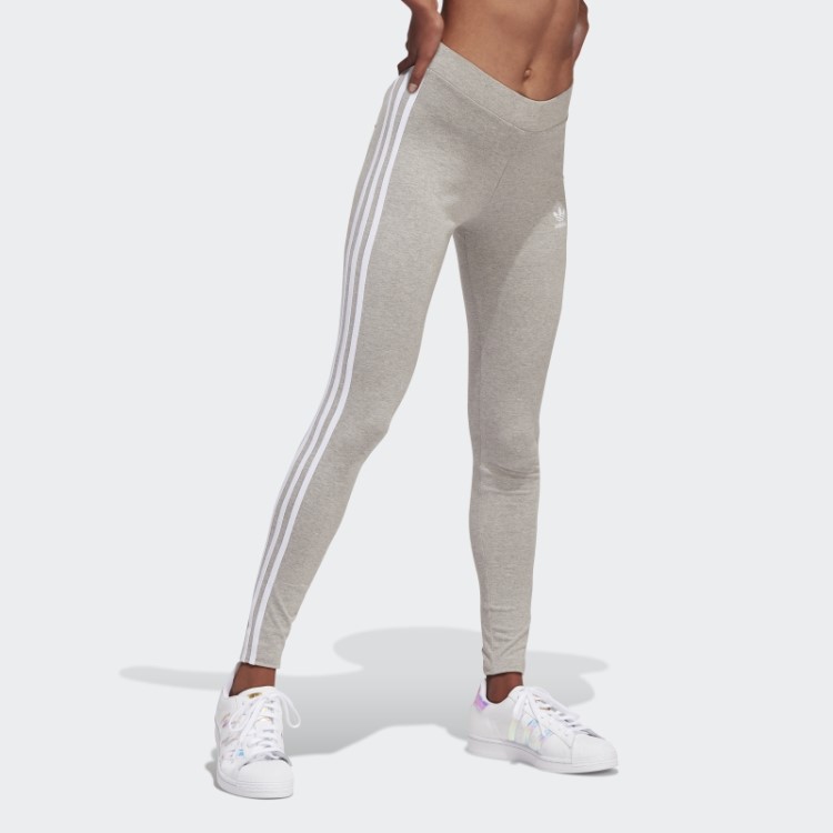 Meia-calça Adidas Adicolor Classics Com As Três Listras Cinza Médio