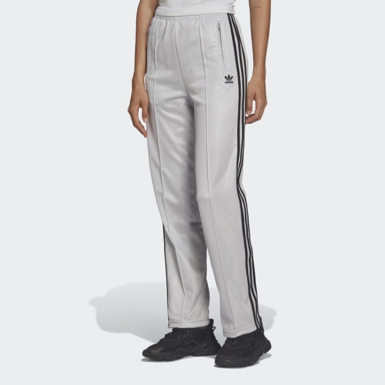 Calça Reta Adidas Silver Adicolor Classics Com Brilho Intenso