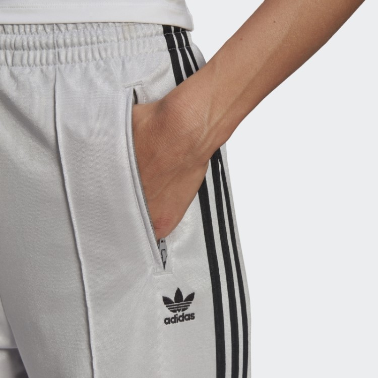Calça Reta Adidas Silver Adicolor Classics Com Brilho Intenso
