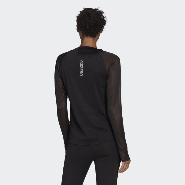 Adidas Parley Adizero Camiseta Preta Manga Longa