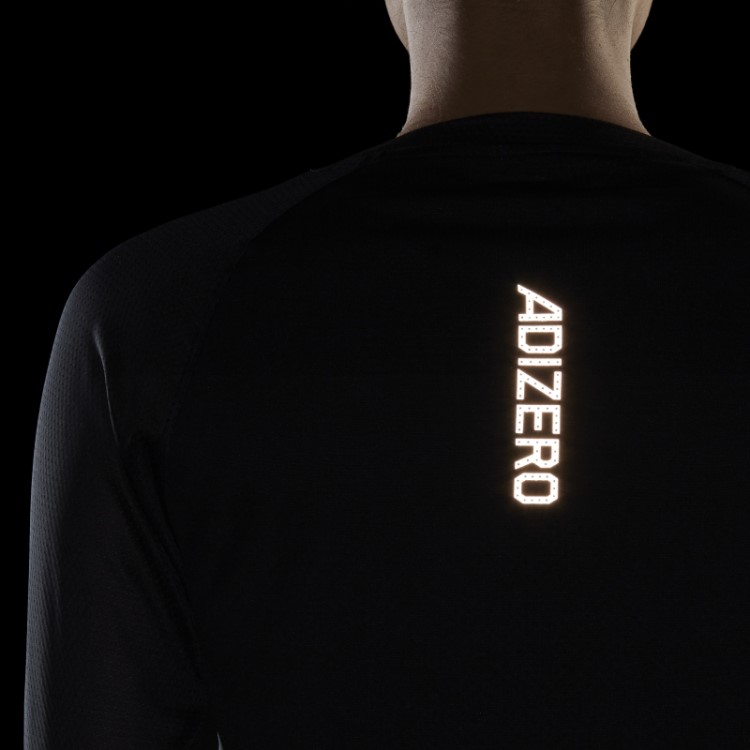 Adidas Parley Adizero Camiseta Preta Manga Longa